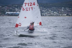 Jack Smith racing in the 2016/17 Sabot Australian Championship. Credit Contributed.