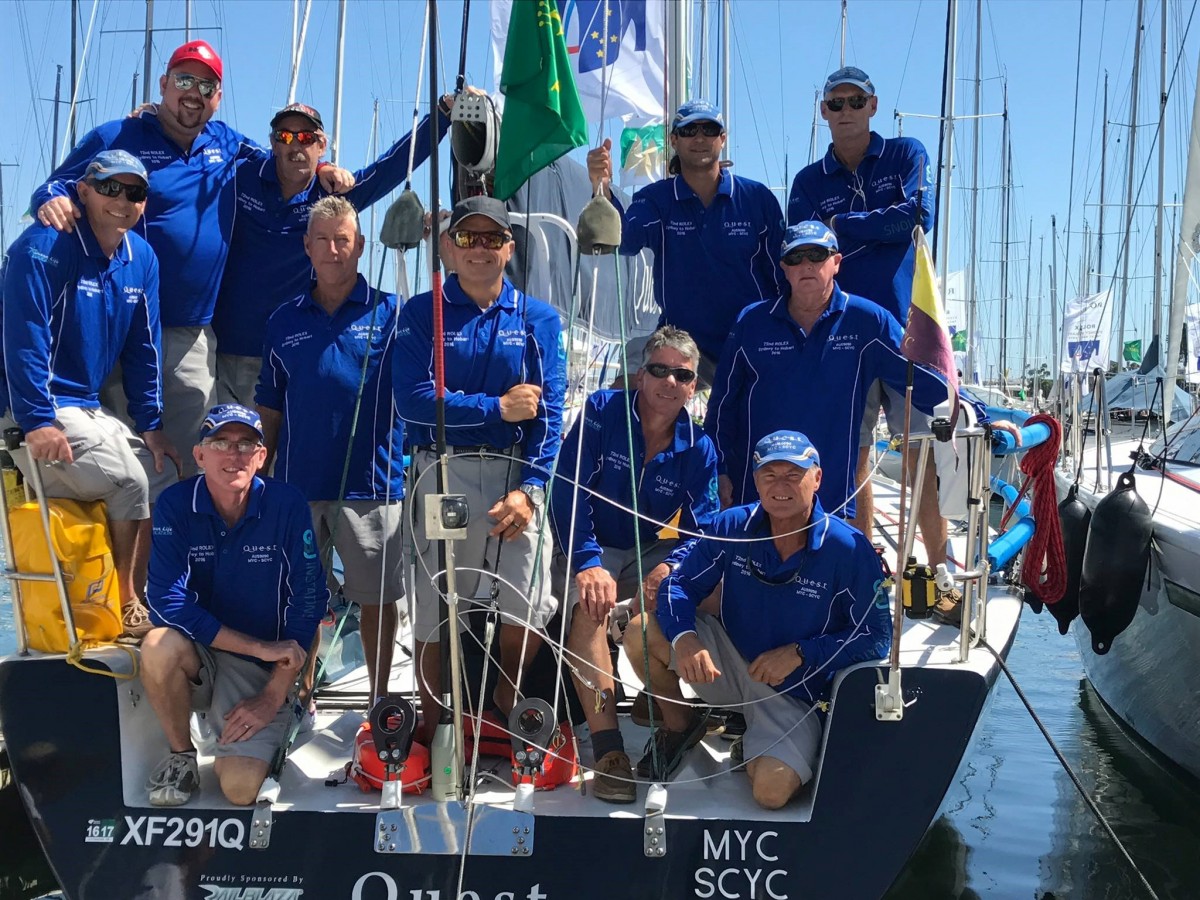 Sydney Hobart Yacht Race Quest crew at Cruising Yacht Club of Australia 2016